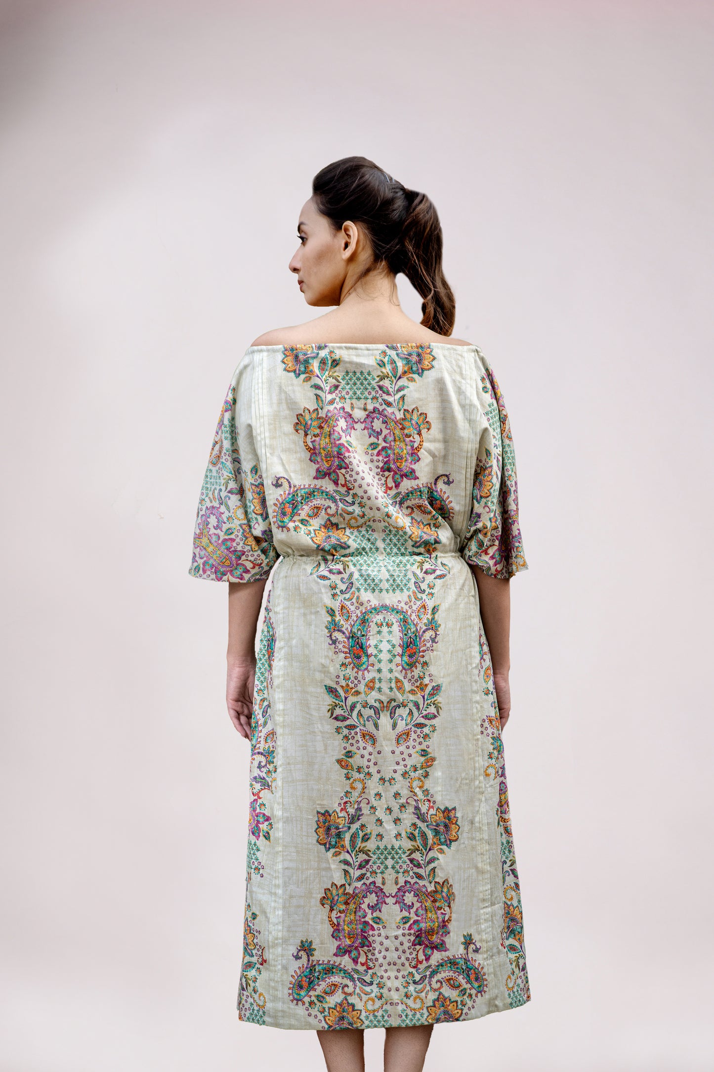 Boteh Drawstring Dress