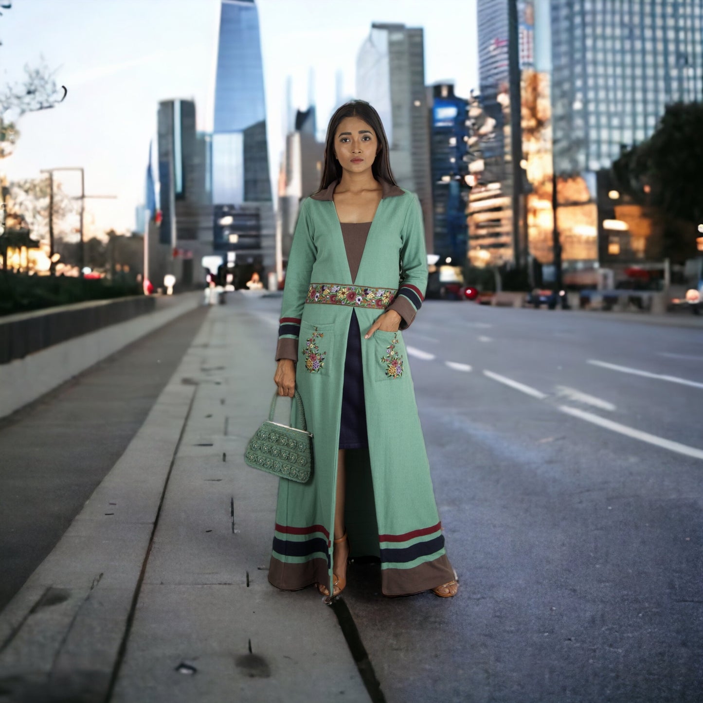 Pastor Green Long Dress