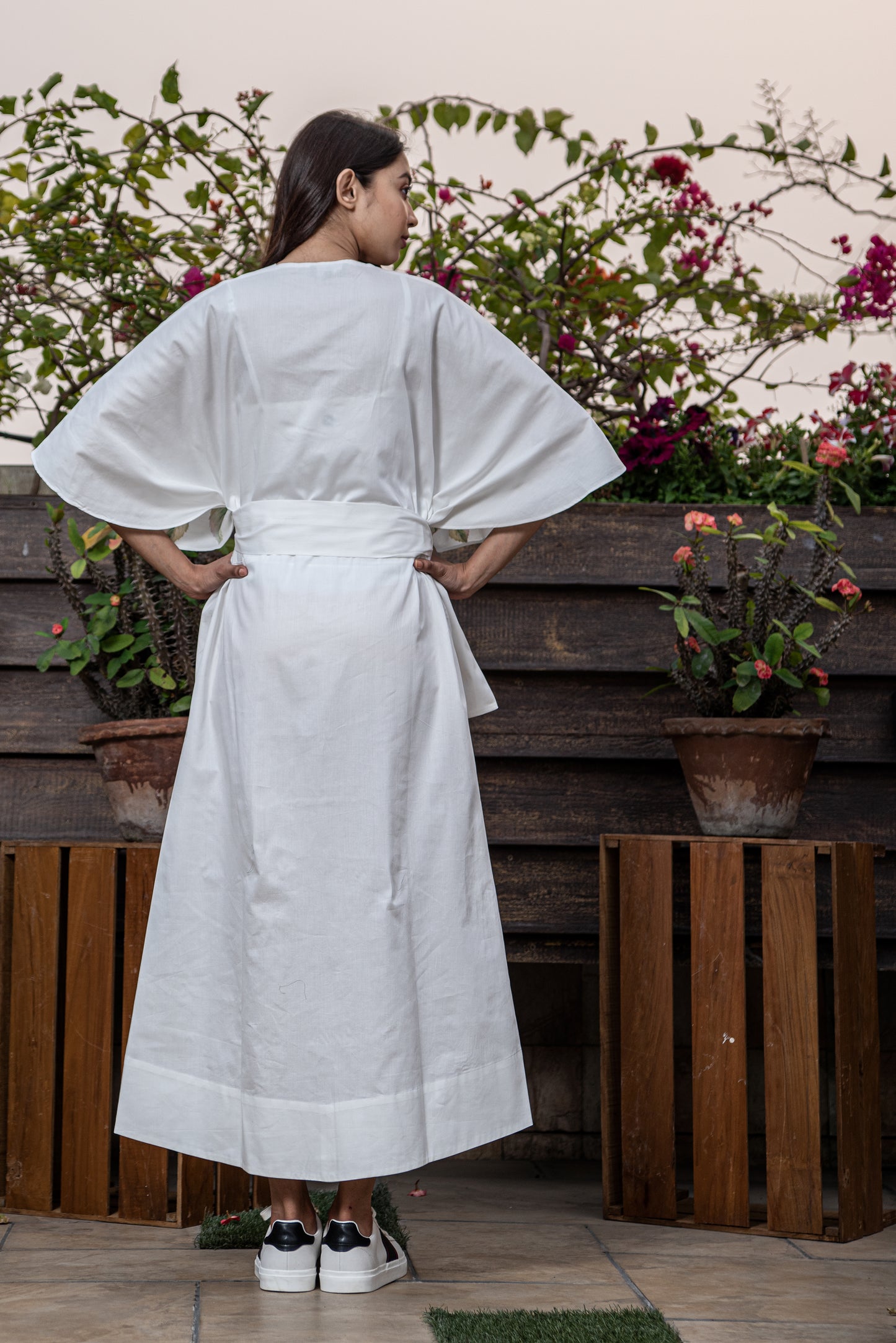 Blossom-Drop Sleeve Dress