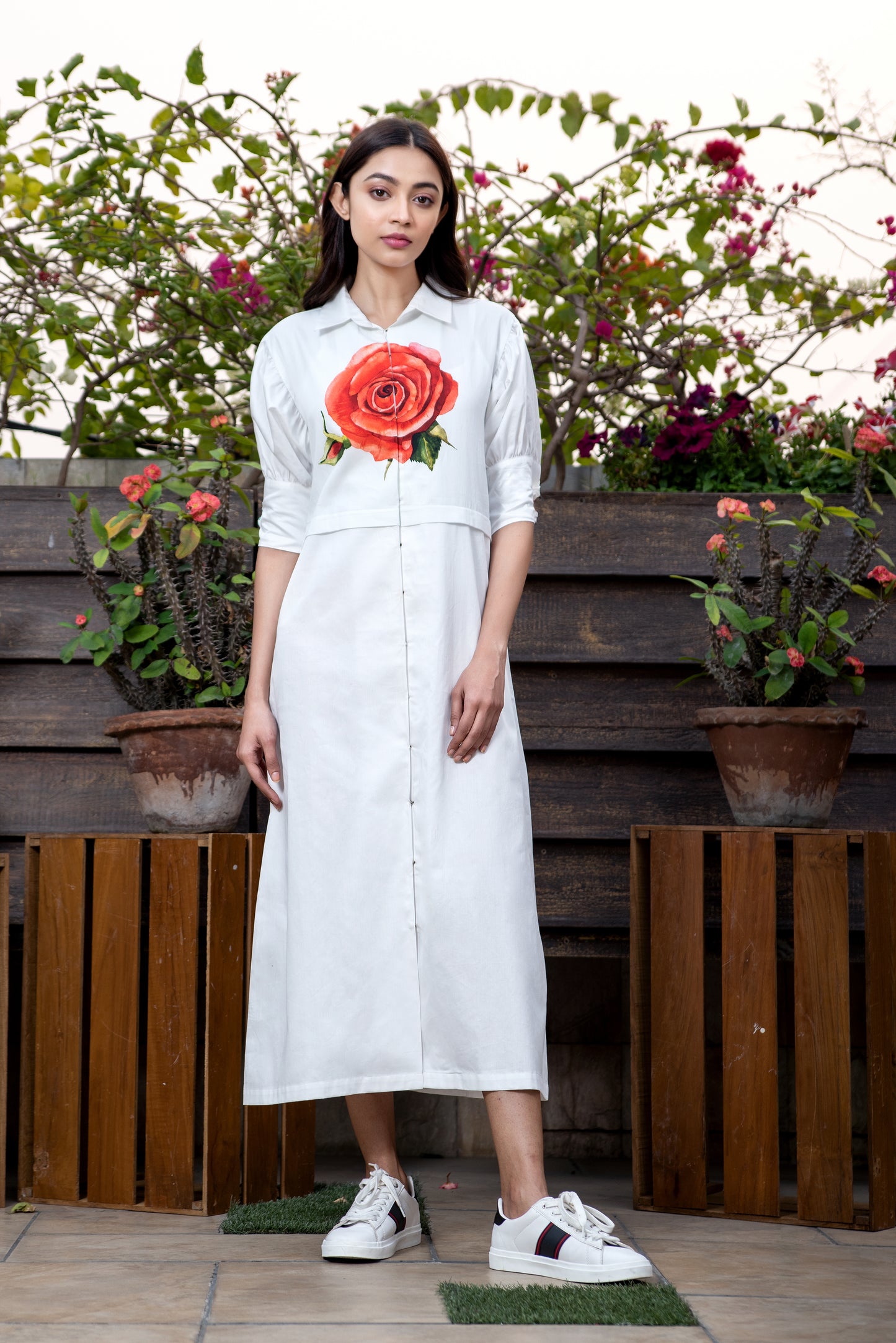 BLossom -Button Down Long Dress