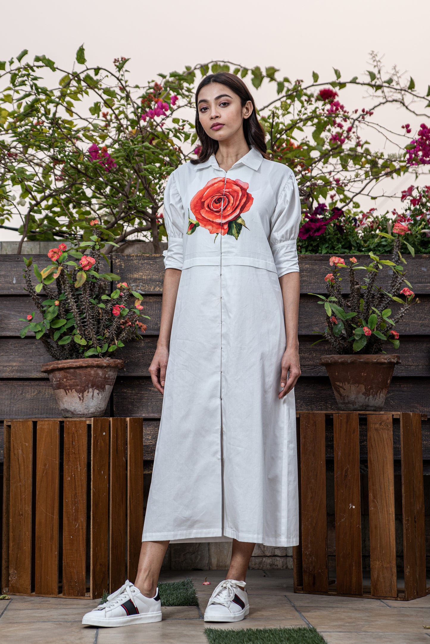 BLossom -Button Down Long Dress