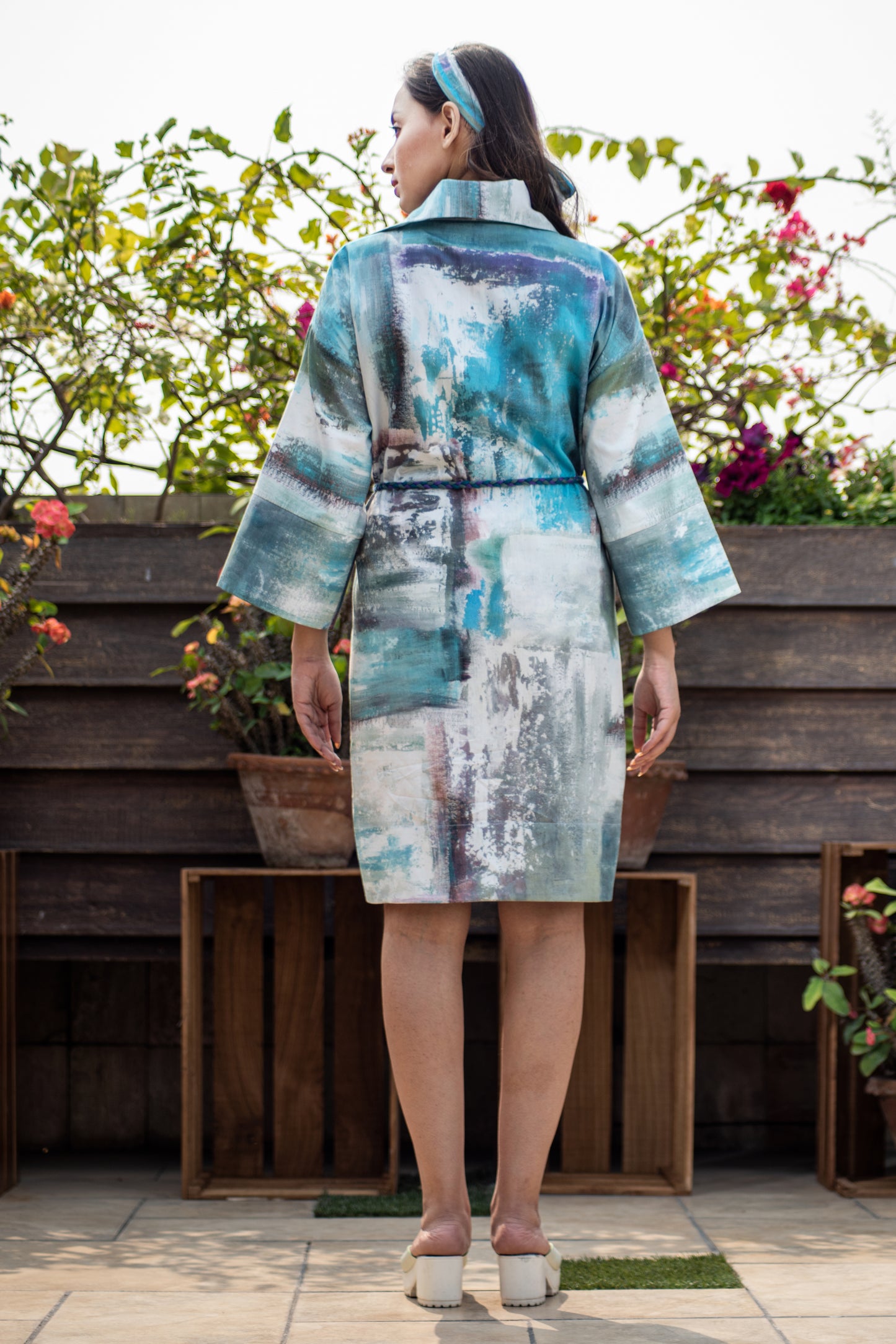 Riviera-Relaxed Dress With Hand Plaited Belt