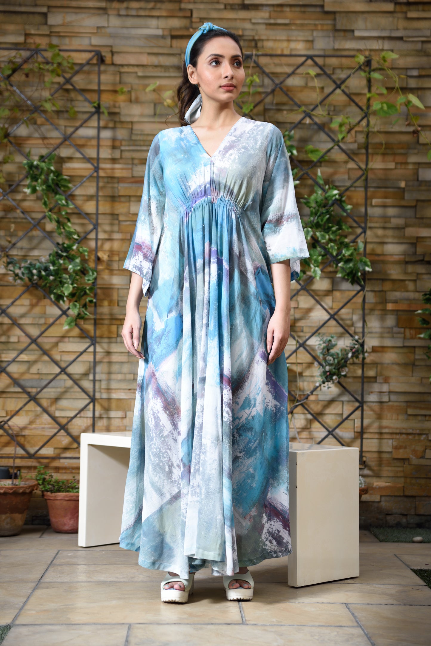 Riviera-Long Flared Dress
