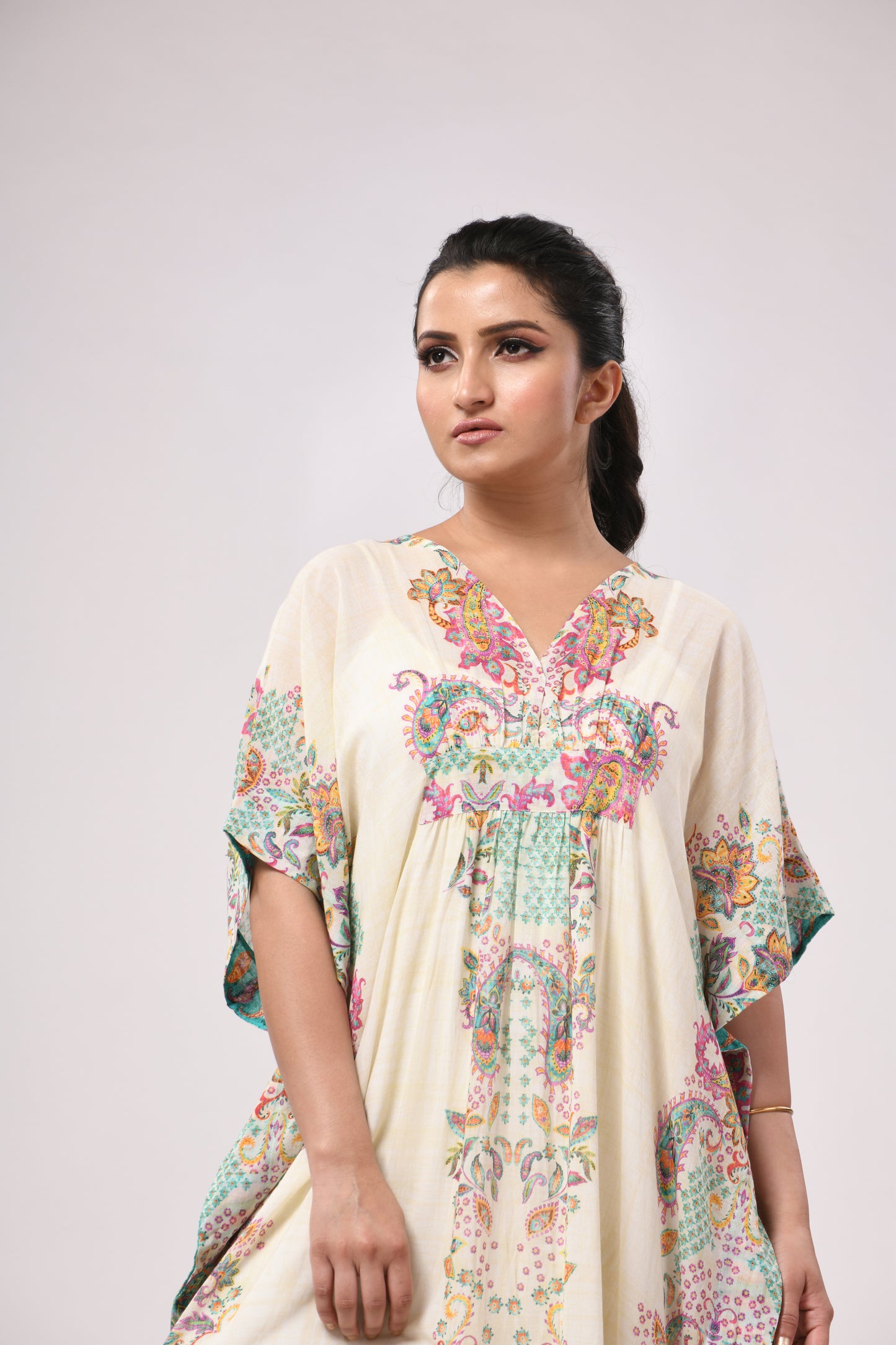 Boteh Organic Cotton Voile Kaftan