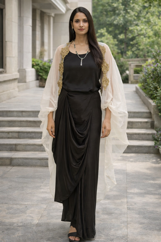 rValo Black and white skirt set