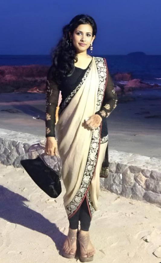 Rvalo Black and Gold predrape saree